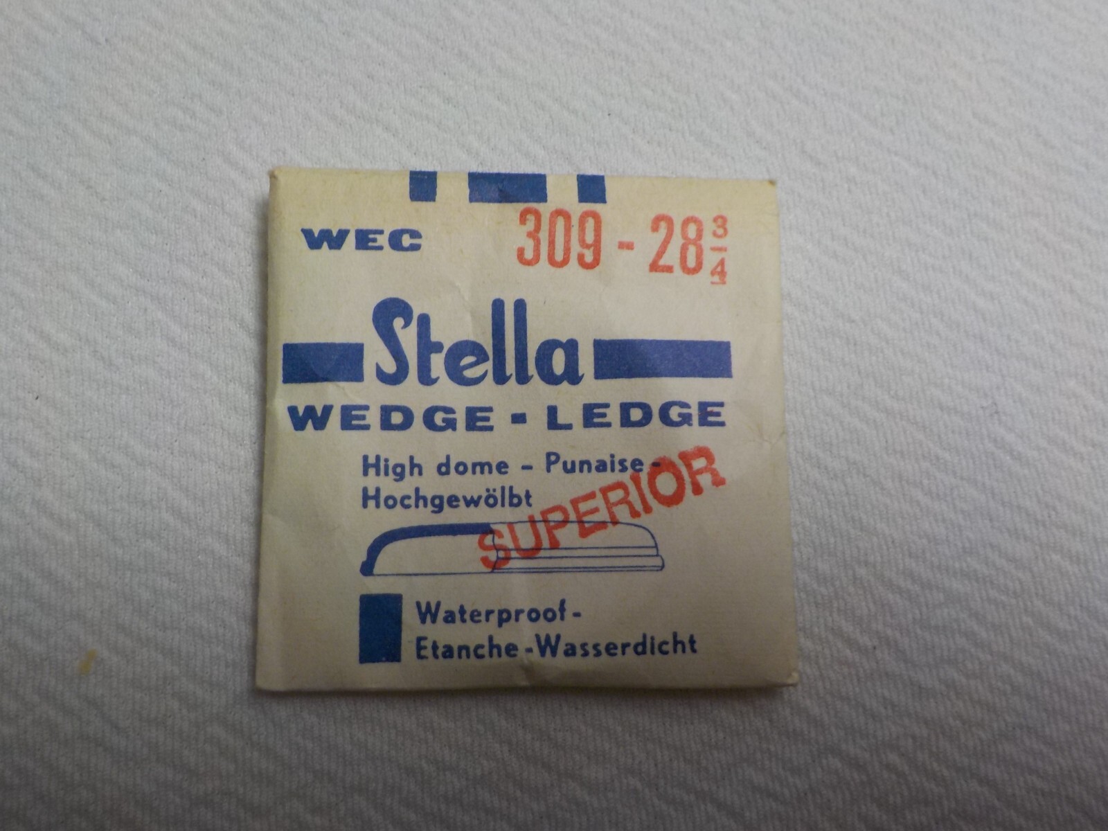 STELLA ROUND WATCH CRYSTAL WATCHMAKER REPLACEMENT PART 309 28 3/4 WEC #195