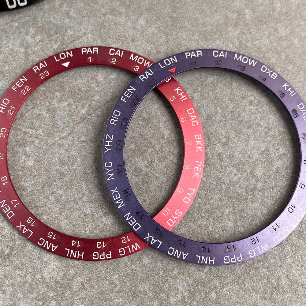38mm*30.5mm Black Red Purple Bezel Insert For 40mm GMT SUB SKX 007 Mens Watch