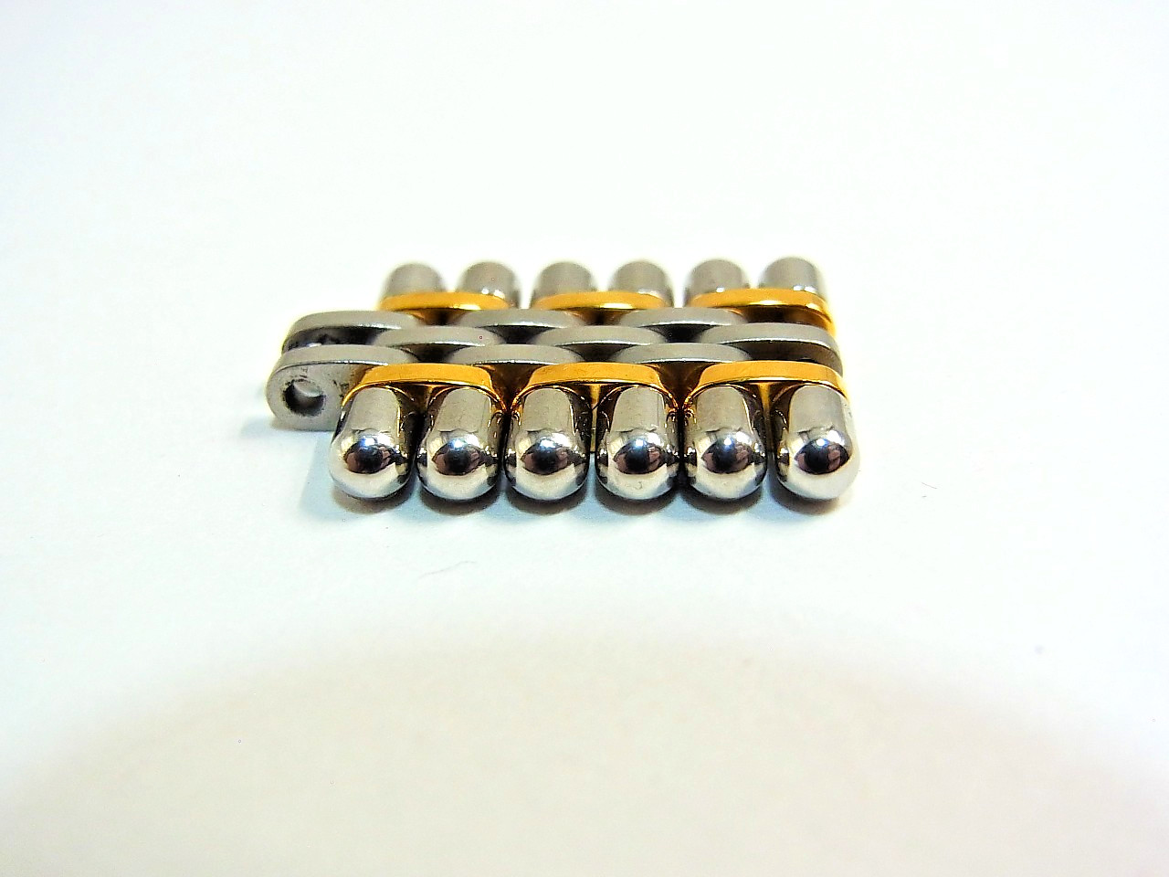 Cartier Must 21 Watch 15mm Genuine Link 18K/SS Band Bracelet Parts 3pcs set Mint