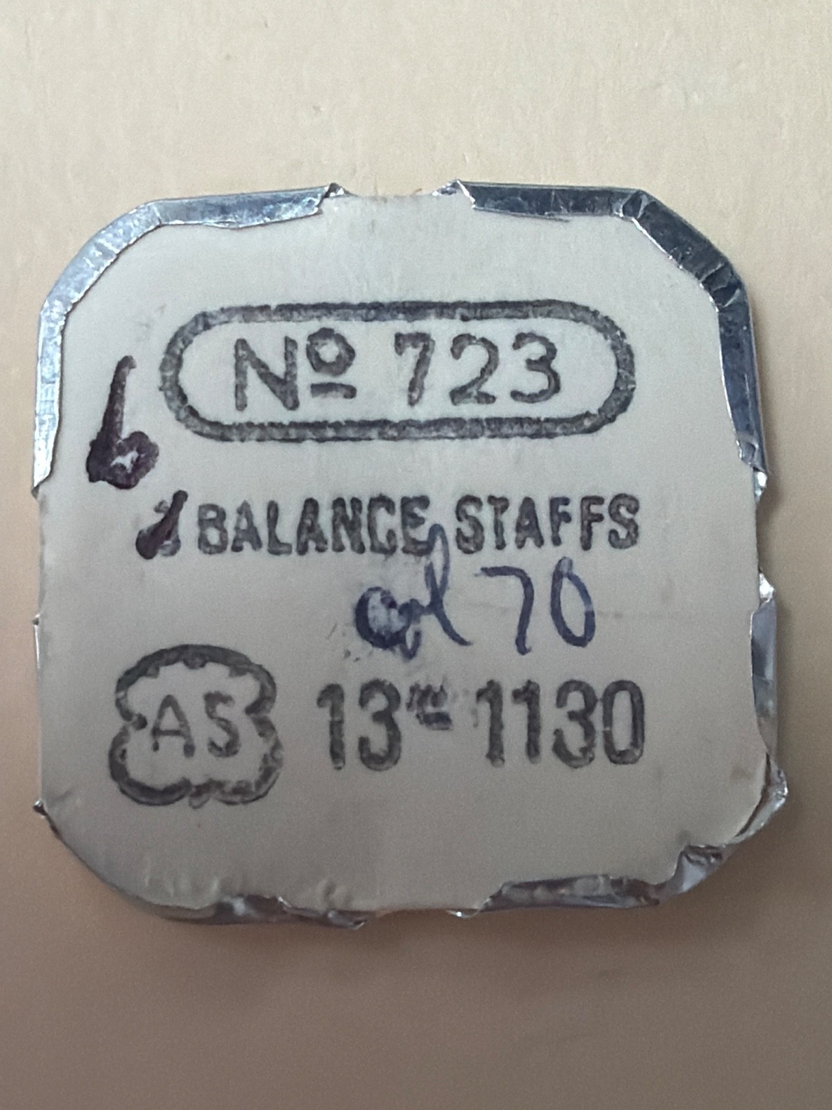 AS Balance Staff – NOS – Various Calibers – W/O Original Package