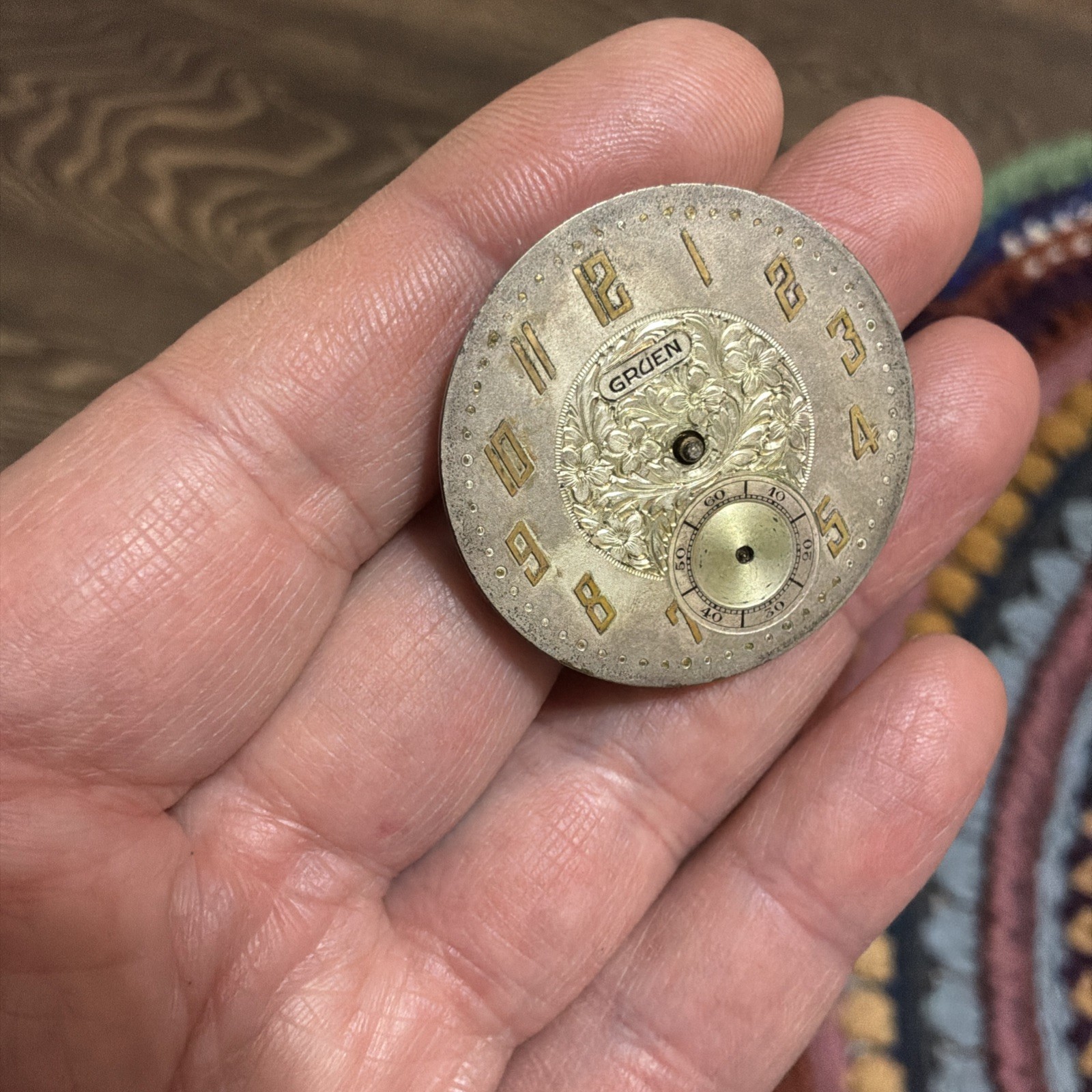 RARE GRUEN Guild Antique Pockets Watch Movement 15J 36mm For Parts/Repair