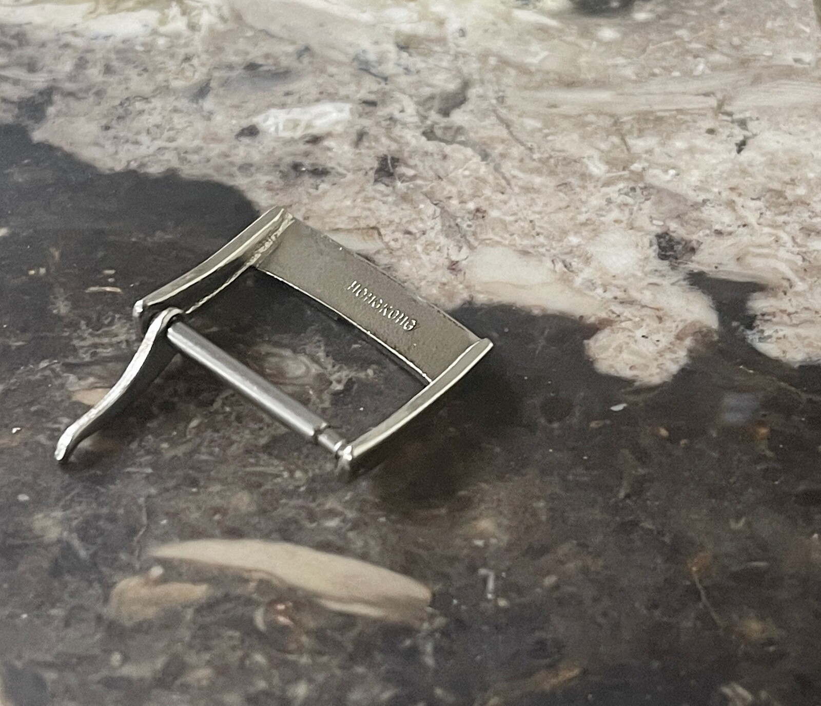 Mirror finish polished Stainless Steel 16mm inner opening vintage watch buckle