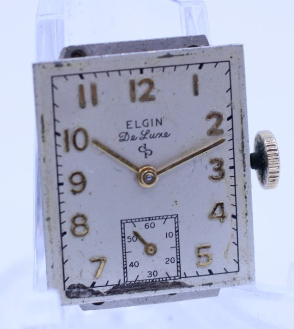 ELGIN DE LUXE Gr. 624, H340572, 17j WRIST WATCH MOVEMENT FOR REPAIR (M13)