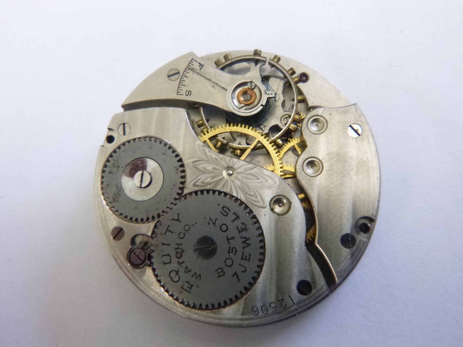 16s Waltham Equity Boston pocket watch Movement for parts/repair