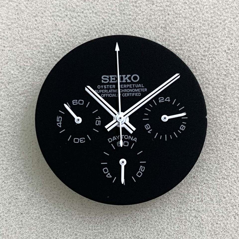 29.8mm Matte black Watch Dial+Hands No Lume for VK63 Movement Watch Accessories