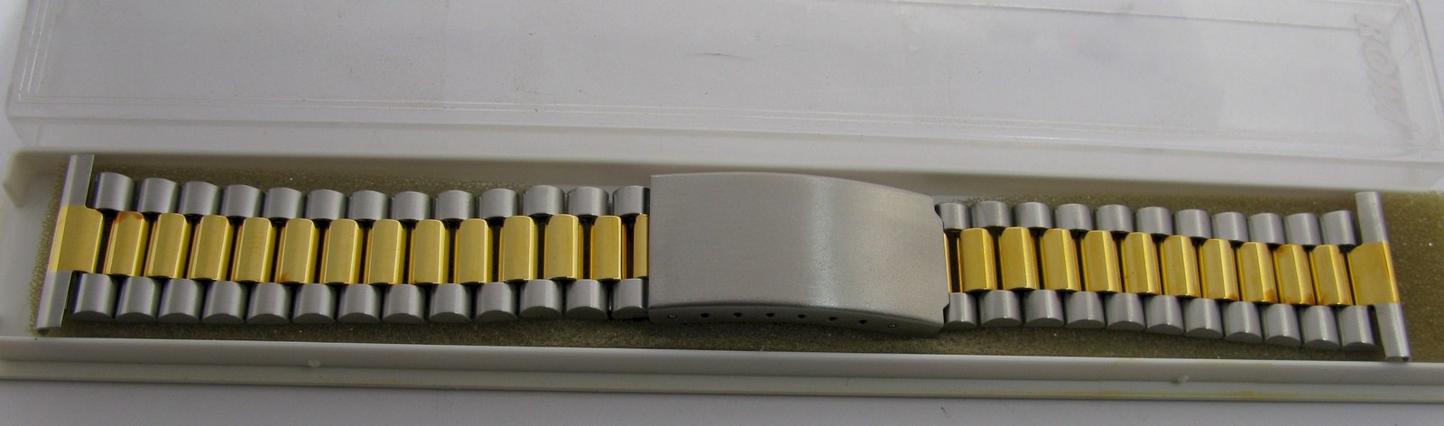 New Rowi bracelet 22 to 18 mm end in stainless steel & gold 154 mm