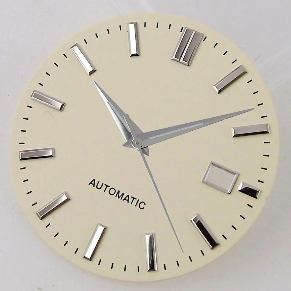 33.5Mm Watch Dial Face for NH35 NH36 NH37 NH38 NH39 Movement Silver Index Steril