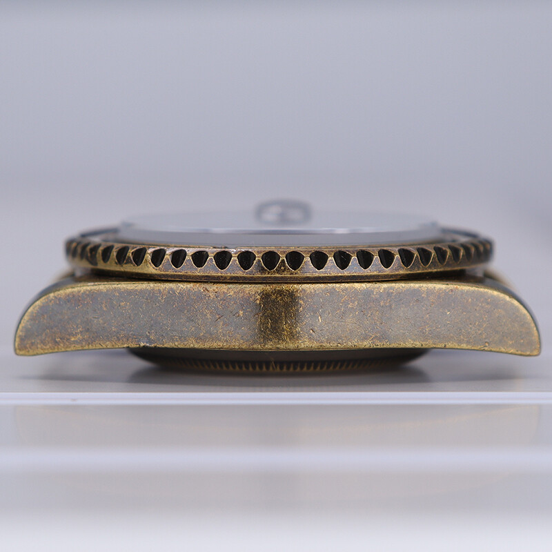 A-level 40mm Retro Bronze Watch Cases Stainless Steel For Seiko nh35 36 Movement