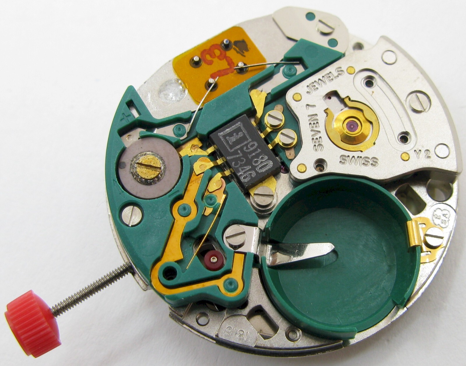 new old stock ESA 9181 day date quartz Watch Movement Y2 7 jewels for part …