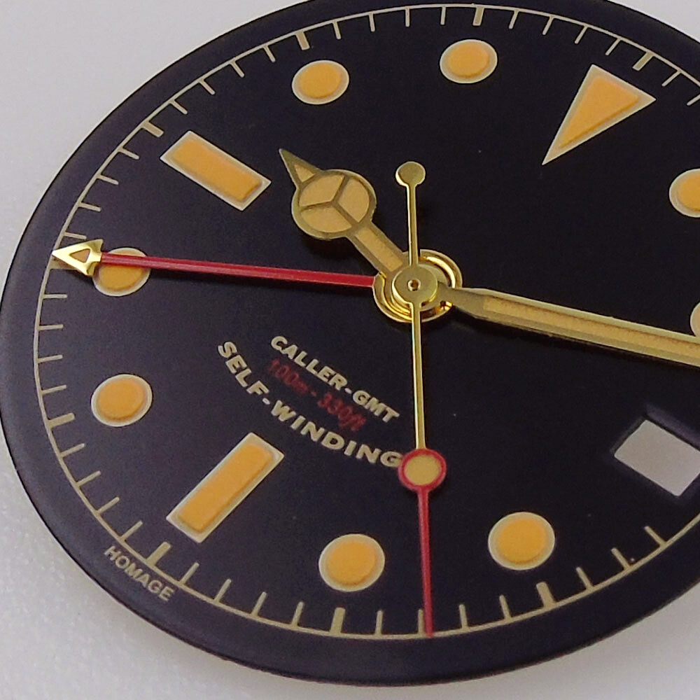 29mm Black White Watch Dial Face Accessories Fit NH34A GMT Automatic Movt Date
