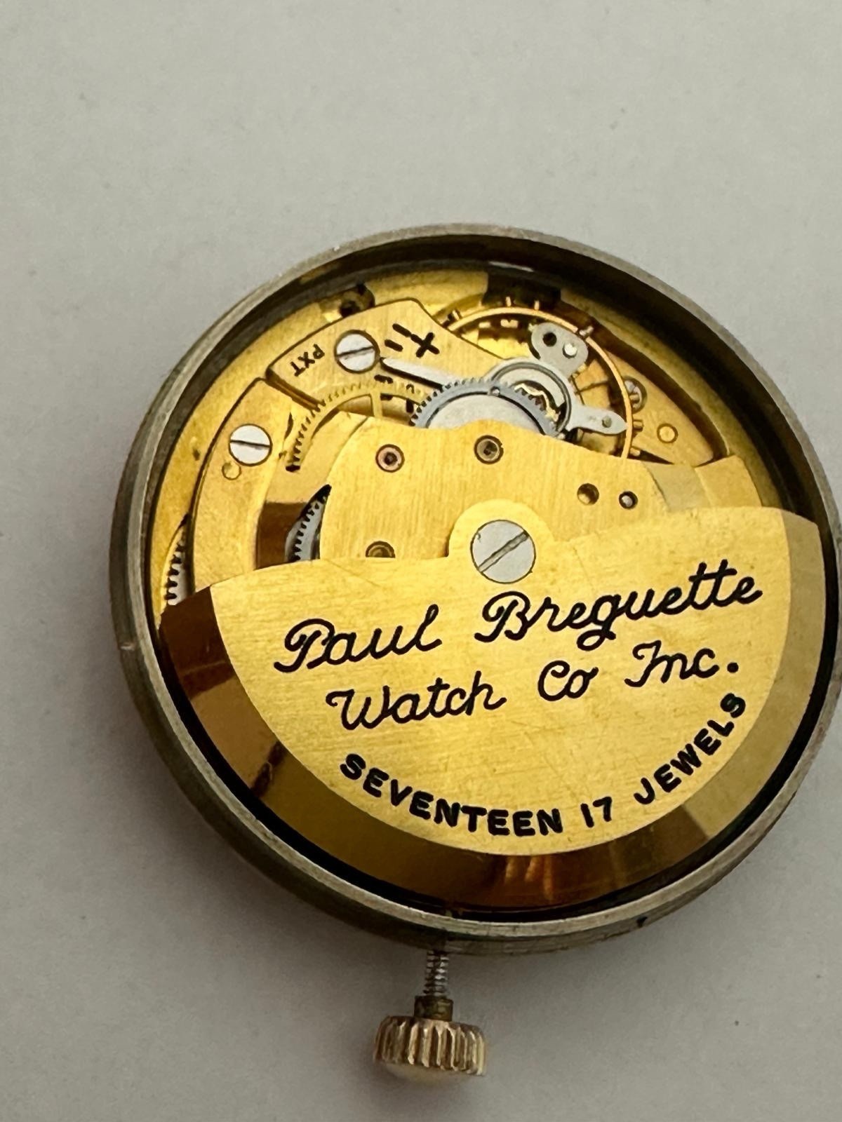 Paul Breguette 17 Jewels Movement With Dial Hands & Crown (Working)
