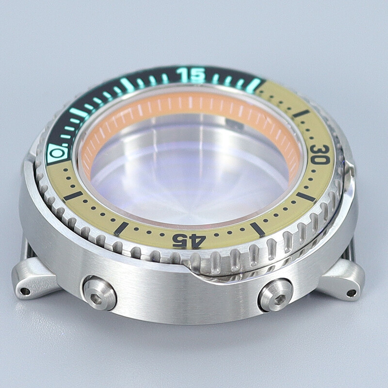 43.3mm Seiko Tuna Watch Case Parts Sapphire Glass For Seiko Nh35 Nh36/38Movement