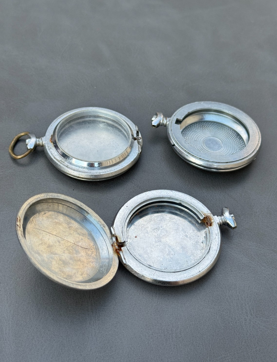 Lot of Pocket Watch Molnija cases soviet. for spare parts or for restoration.