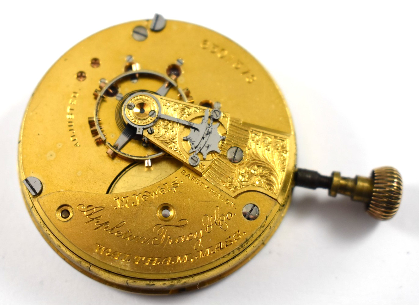 Vintage Waltham Appleton Tracy Co 18s 17J Hunting Pocket Watch Movement lot.v8