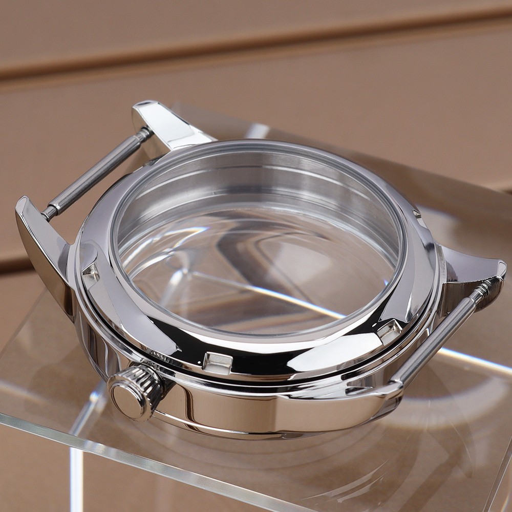 For Seiko NH34 35 36 38 Movement 40.6mm/33mm Silver Watch Cases 316L Stainless