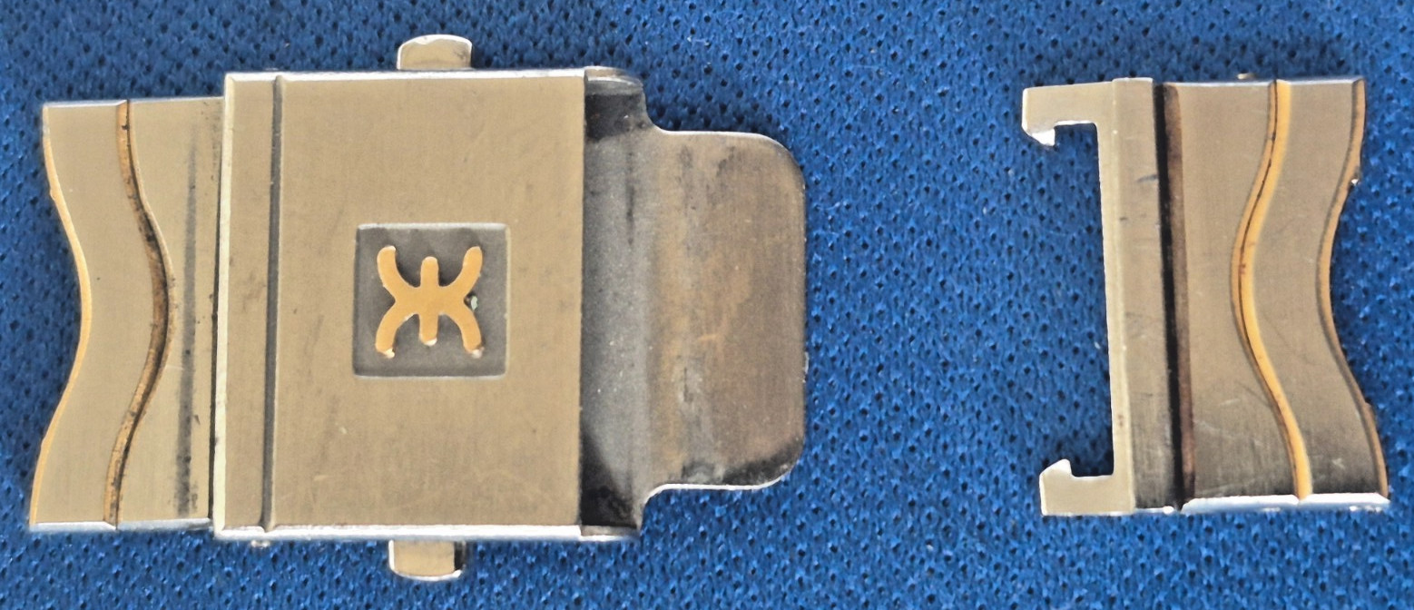 Ebel Sport Classic Wave Men Gold and Steel Watch Clasp Buckle For 15mm Band