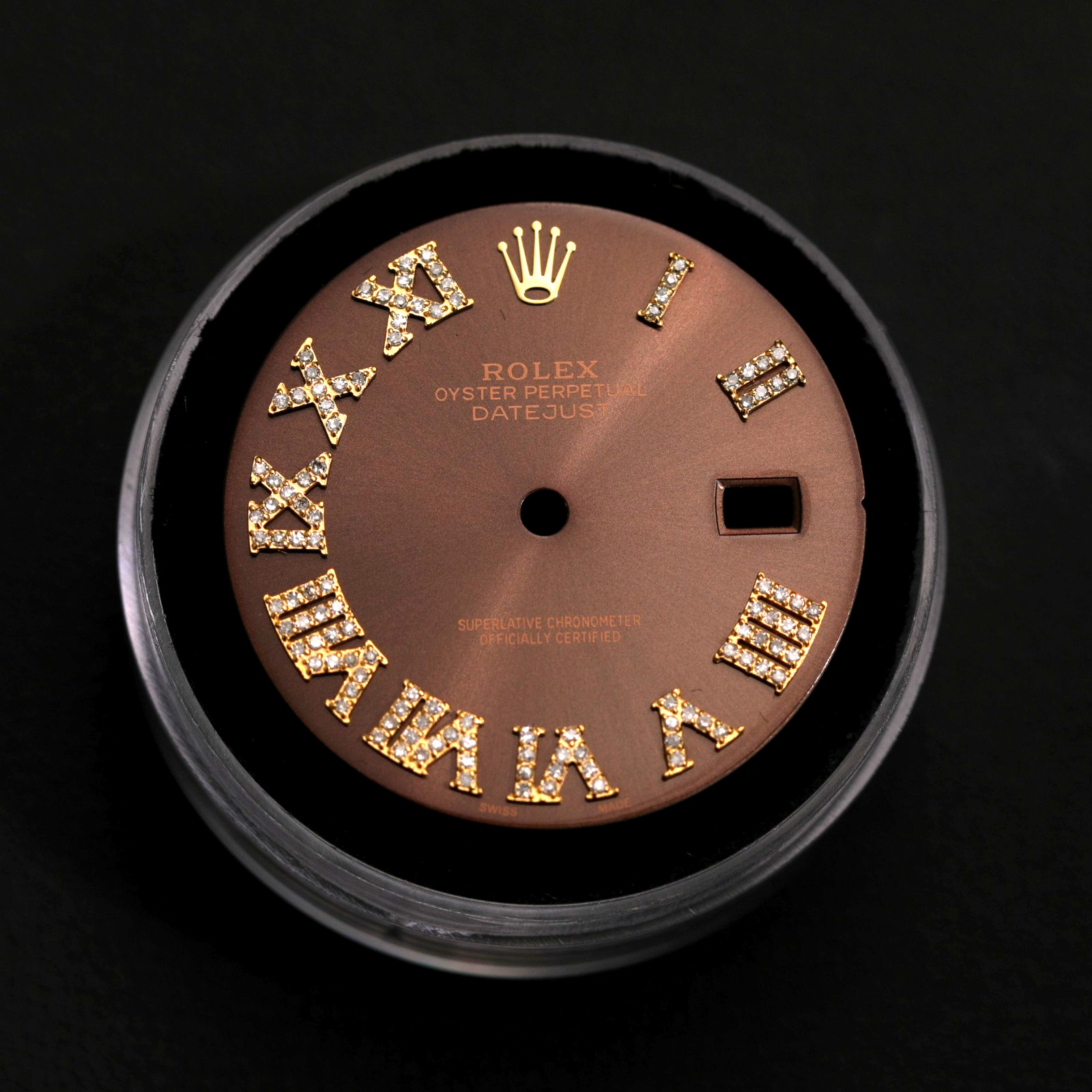 Rolex 36mm Custom Red Diamond Roman Dial for Datejust Watches