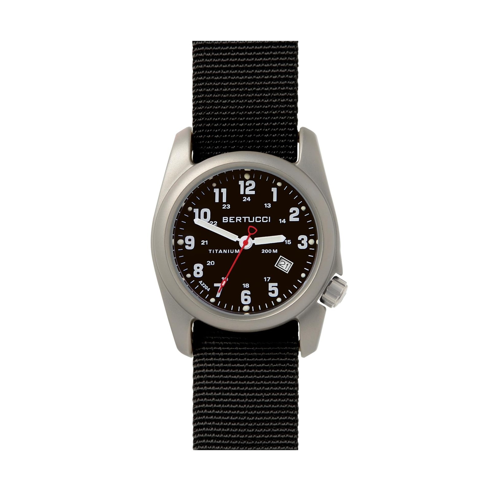 BERTUCCI® 40 mm Titanium Field Watch – A-2T Original Classic™ – Black