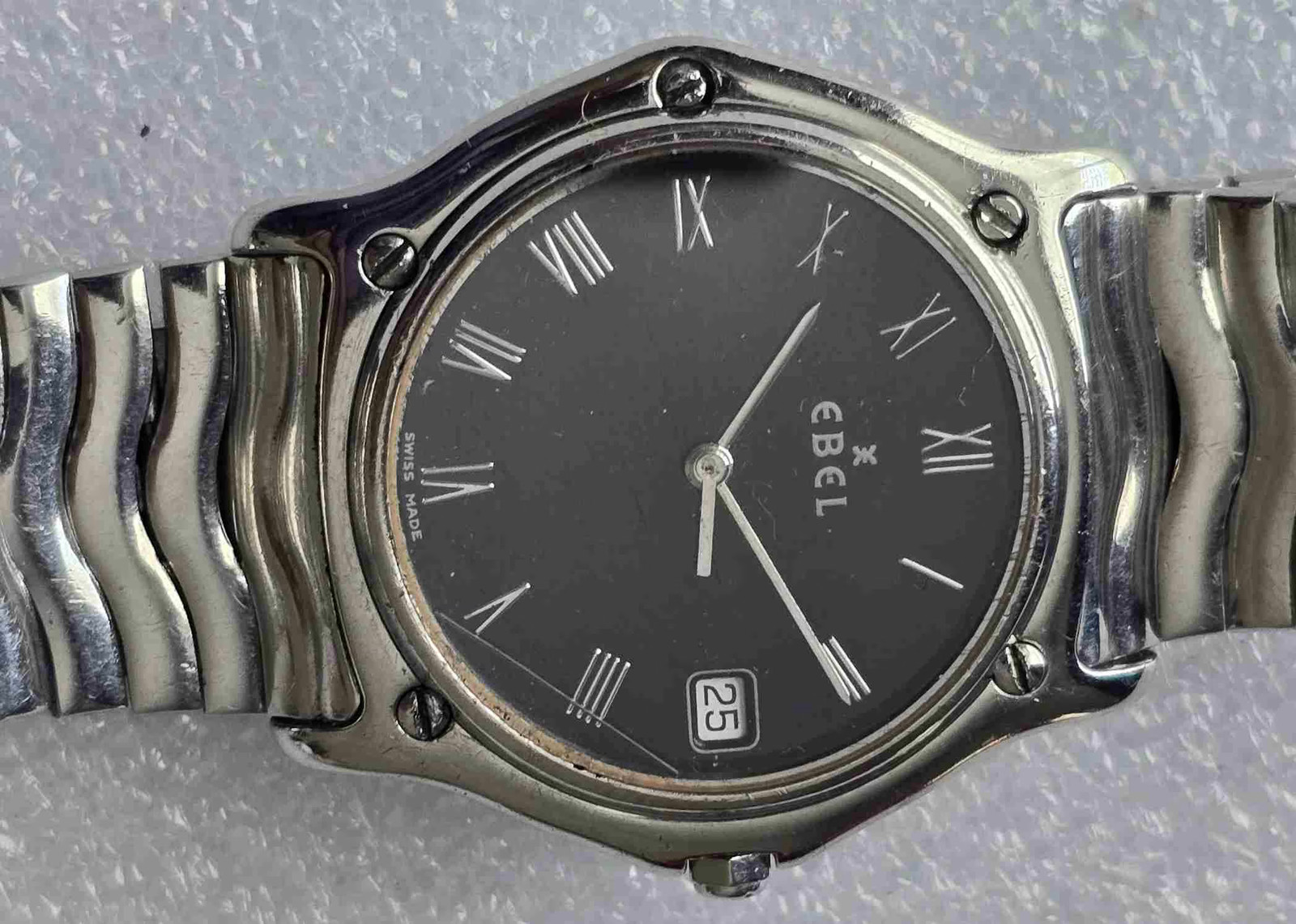 EBEL Sport Classic Wave Steel Wristwatch. Ref: 9187142. Cal: 187-1. For Service