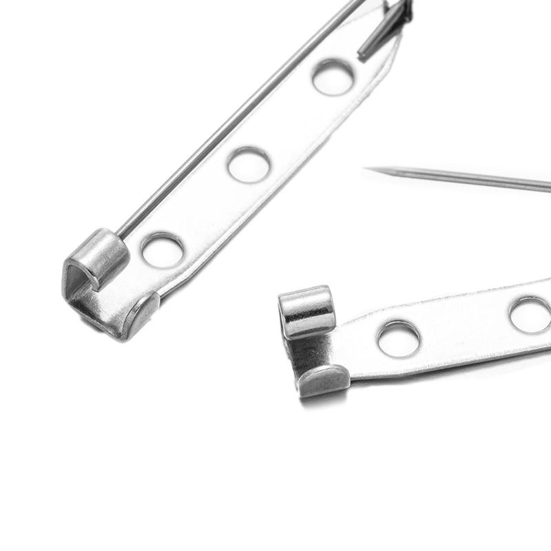 10/20pcs Stainless Steel Brooch Pin Backs Safety Clasp Lock for Diy Name Badge J
