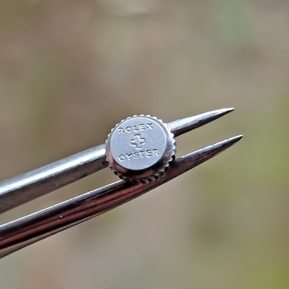 Rolex + Oyster Bubbleback 5.4mm Steel Crown Tap 1.1 New Old Stock (D45)