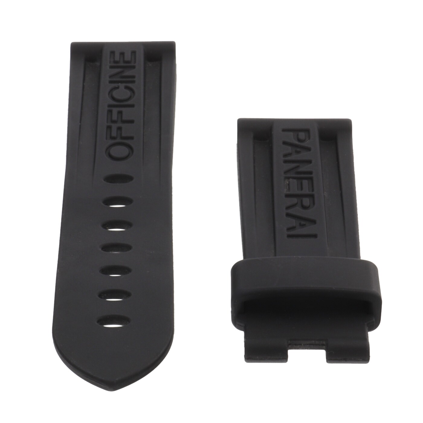 Panerai Straps Original Factory 22x19mm Mens Rubber Strap Never Worn Black