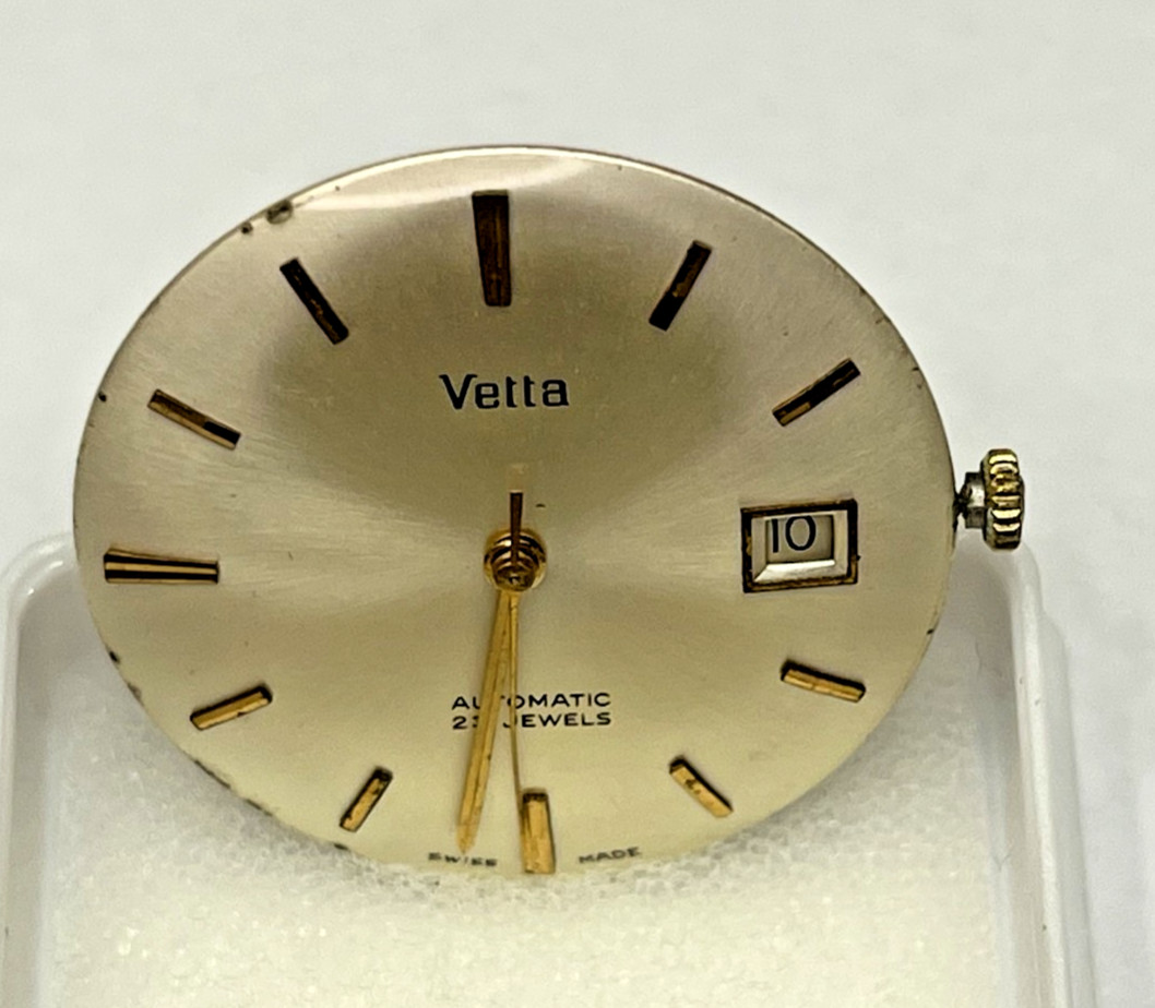 Vetta Dial & Movement Automatic Eta 2472 / 472 Date 23 Jewels Swiss Made Running