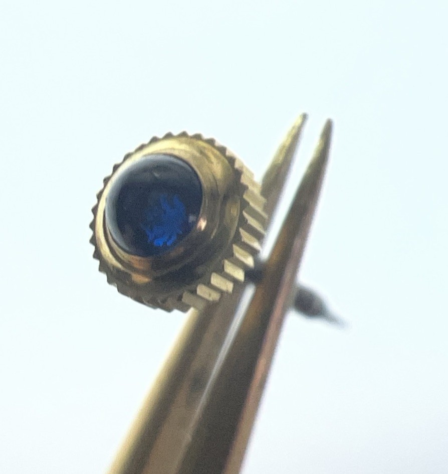Cartier Crown w/ Blue And Stem For 78 Movement