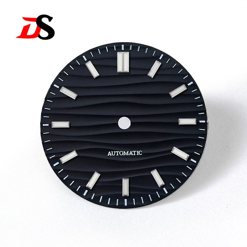 28.5mm Wave Dial Blue Lume for NH35 Movement