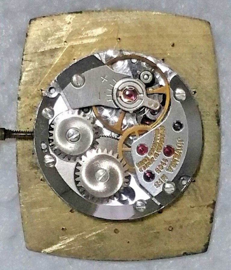 MOVEMENT WITH DIAL AND GOLD CROWN ALL ORIGINAL FOR JUVENIA WATCH SWISS MFG 1145