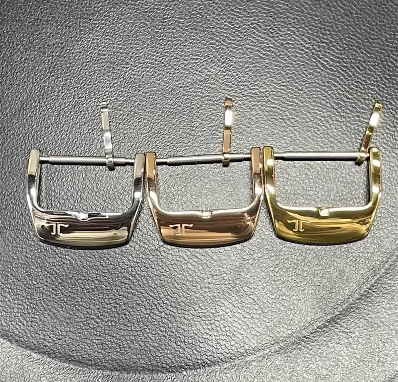 For Jaeger-LeCoultre leather strap buckle 18mm，Silver, Gold, and Rose Gold