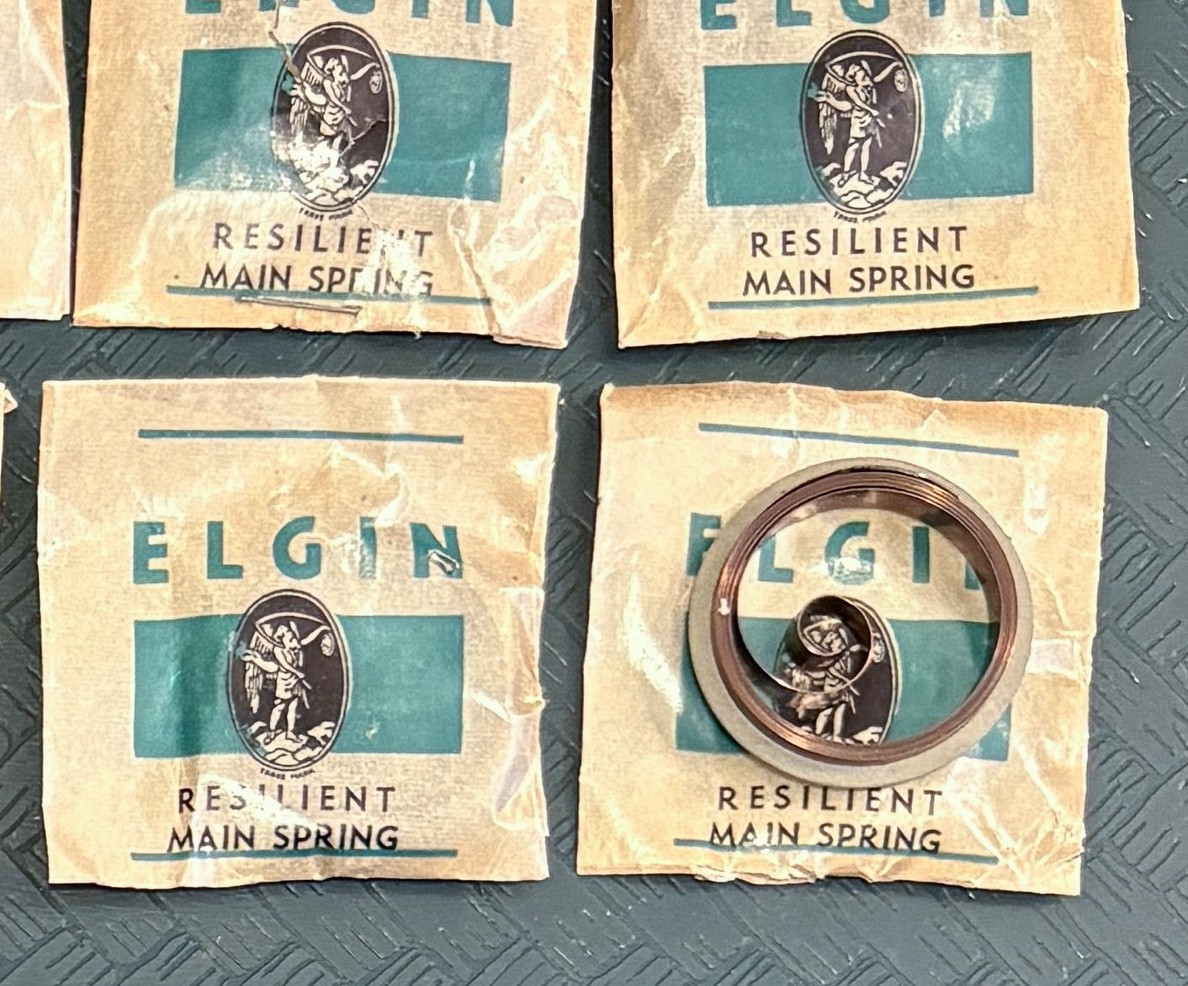 12 Vintage NOS New Old Stock Elgin Resilient Watch Mainsprings