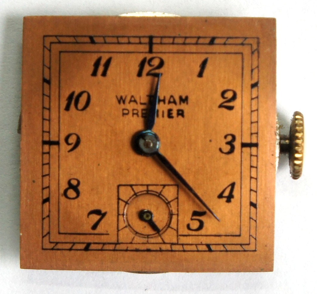 Vintage WALTHAM Premier cal. 870 Mechanical Wrist Watch Movement 1940 Works NICE
