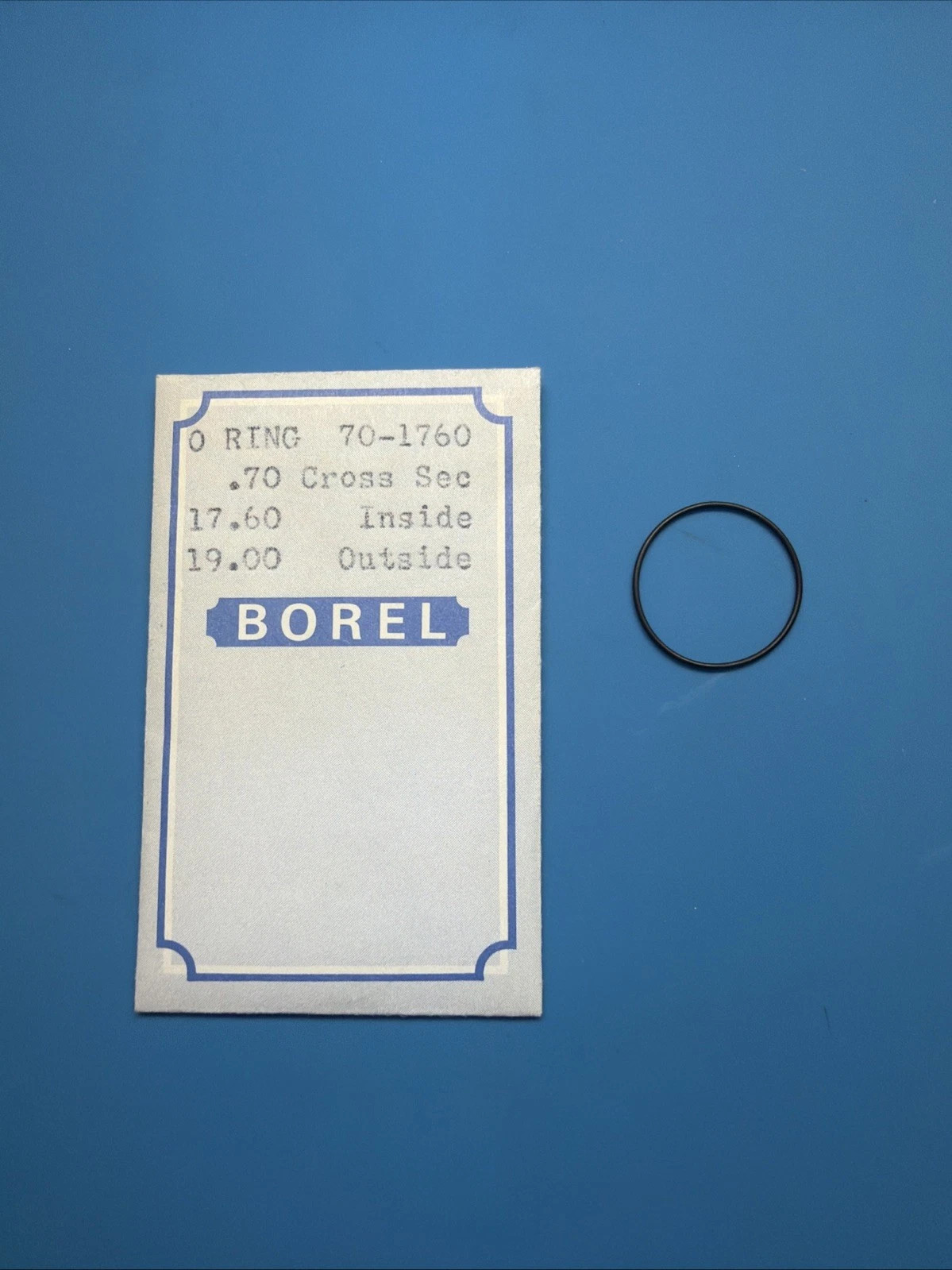 Borel O-Ring 70-1760 Watch Gasket 17.60mm ID x 19.00mm OD x 0.70mm CS