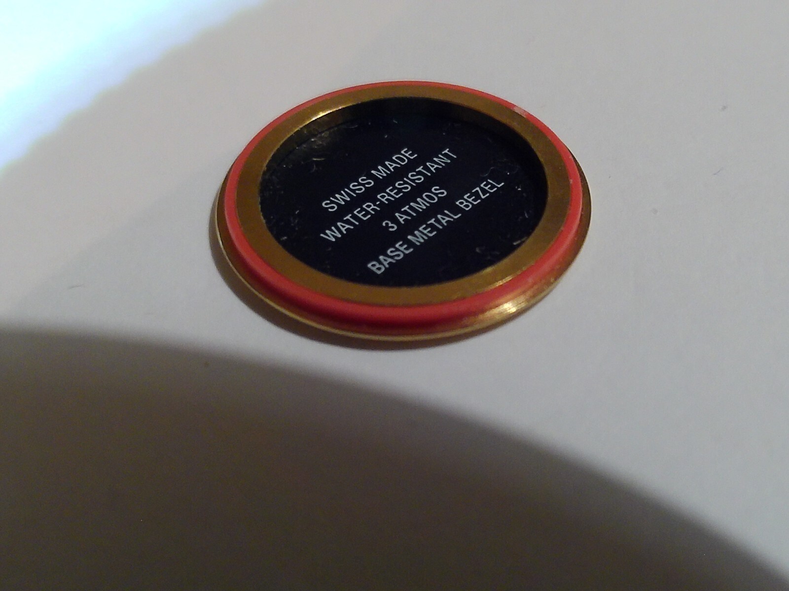 NOS Genuine BURBERRY WATCH CASE BACK, , DIA 21MM GOLD PLATED