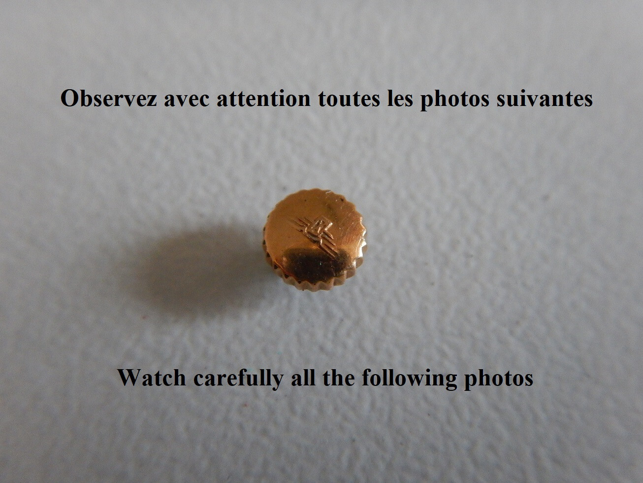 LONGINES GOLD PINK GOLD CROWN WINDING CROWN DIAMETER 3.8mm Ep 1.4mm