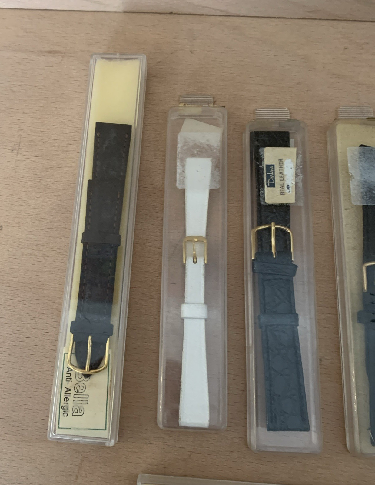 Darlena X 15 Vintage Watch Straps New Old Stock Leather & 3 Hard Plated Gold