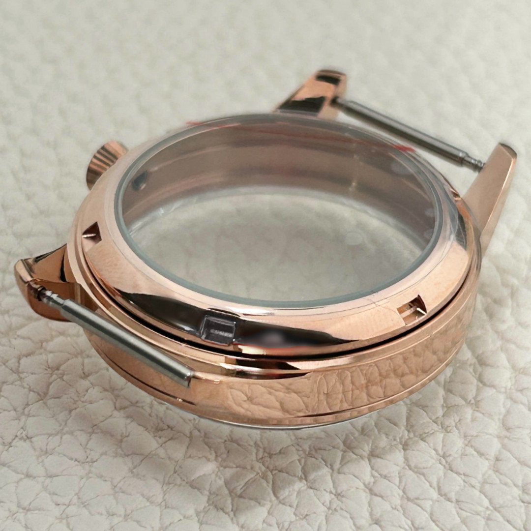 33MM Cocktails Rose Gold Steel Watch Case Fit NH35 7S26 NH38 Movement Arch Glass