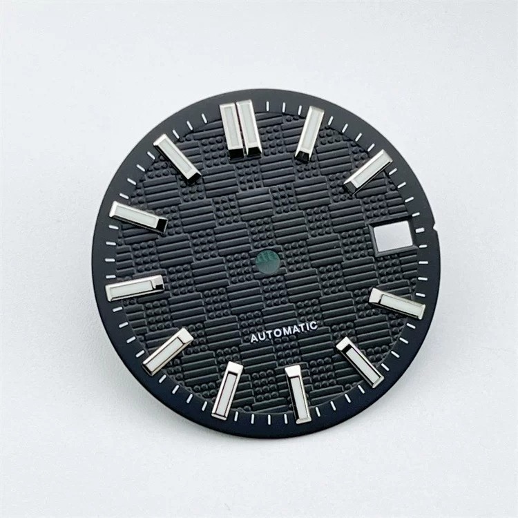 28.5mm Grid Dial No Logo 3H Date Fit Automatic Movement Mod