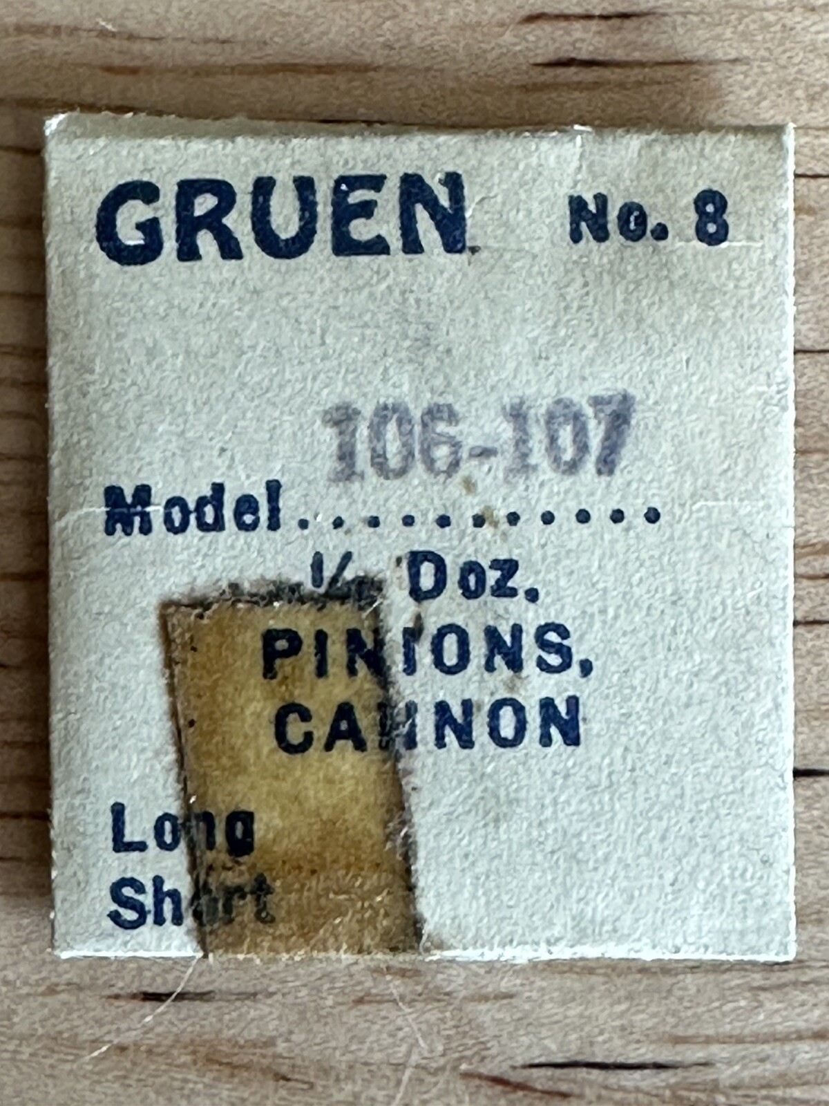 Gruen #8 EB240 CAL106-107 1/4 DOZEN CANNON PINION NOS WATCH REPAIR PART WP1