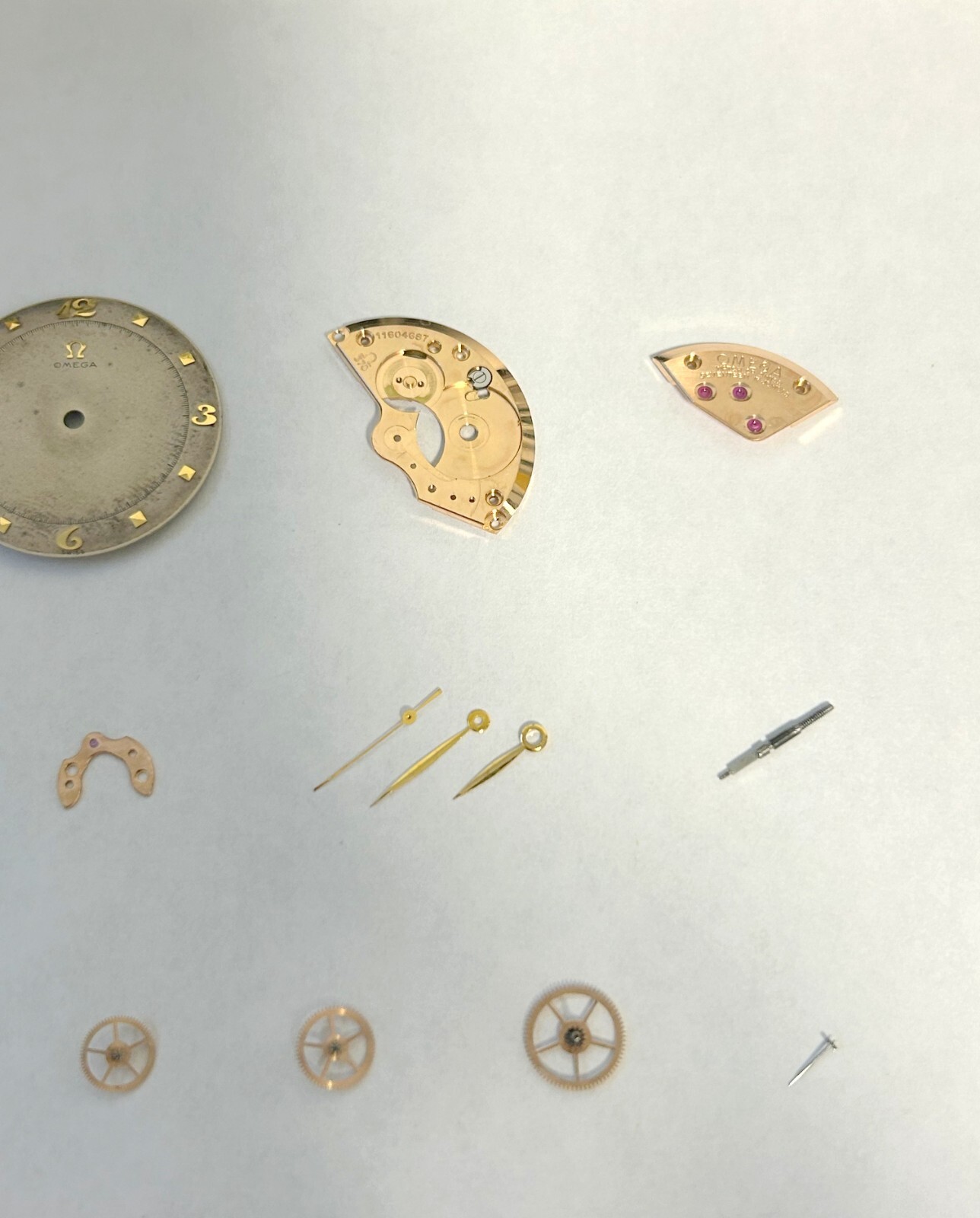 Omega Cal 370 Watch Movement Parts Dial Hands 28 28SC 360 371 372 28SC 360 361