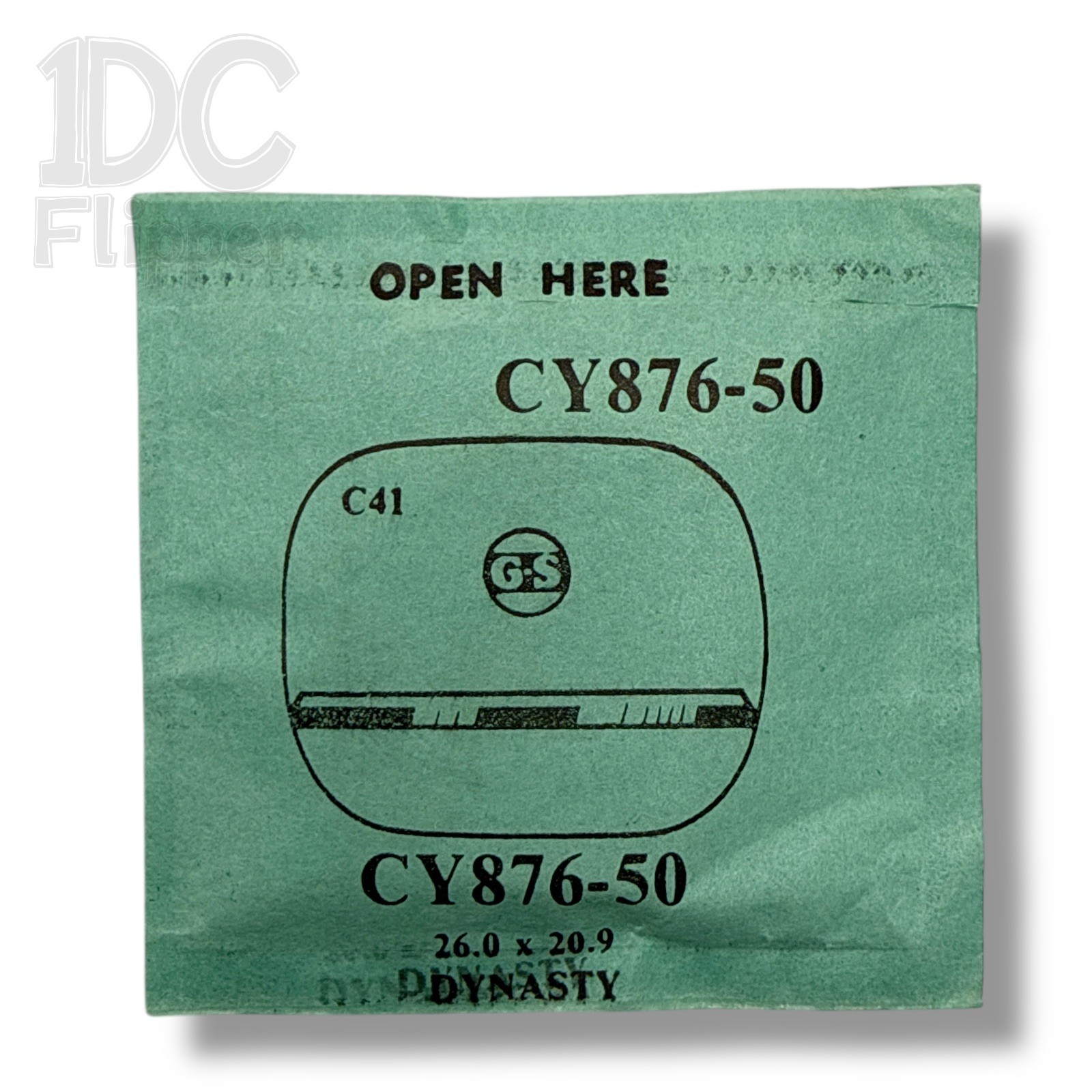 Dynasty Watch Crystal G-S CY876-50 26.0 x 20.9mm Rectangle Cushion Shape Read!