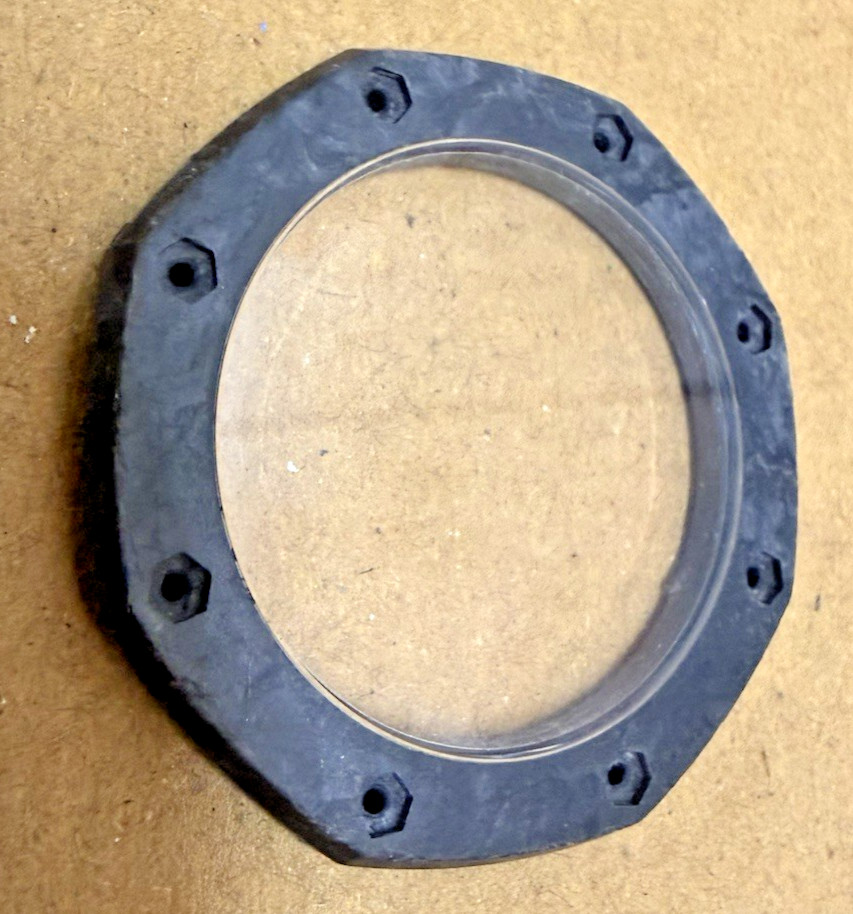 Orig AUDEMARS PIGUET carbon fiber bezel 44mm damaged with crystal parts, repair