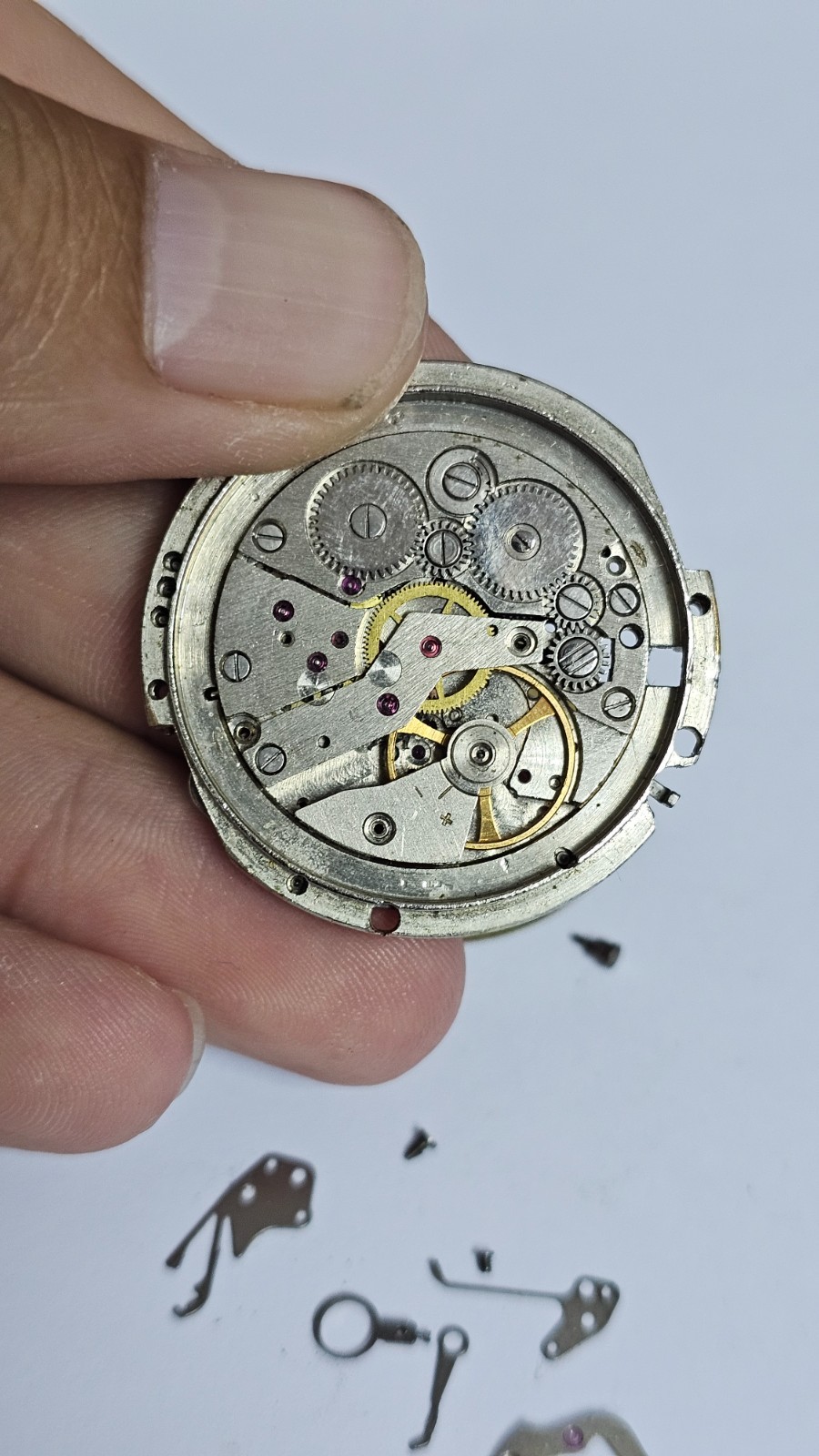 Vintage Soviet Era Slava Cal.2428 Watch Movement Parts