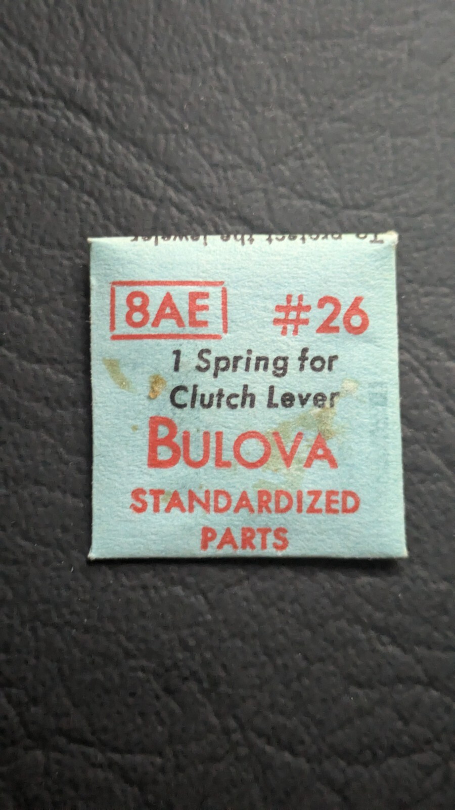 Bulova Cal 8AE Part #26 Spring for Clutch Lever NOS Watch Part