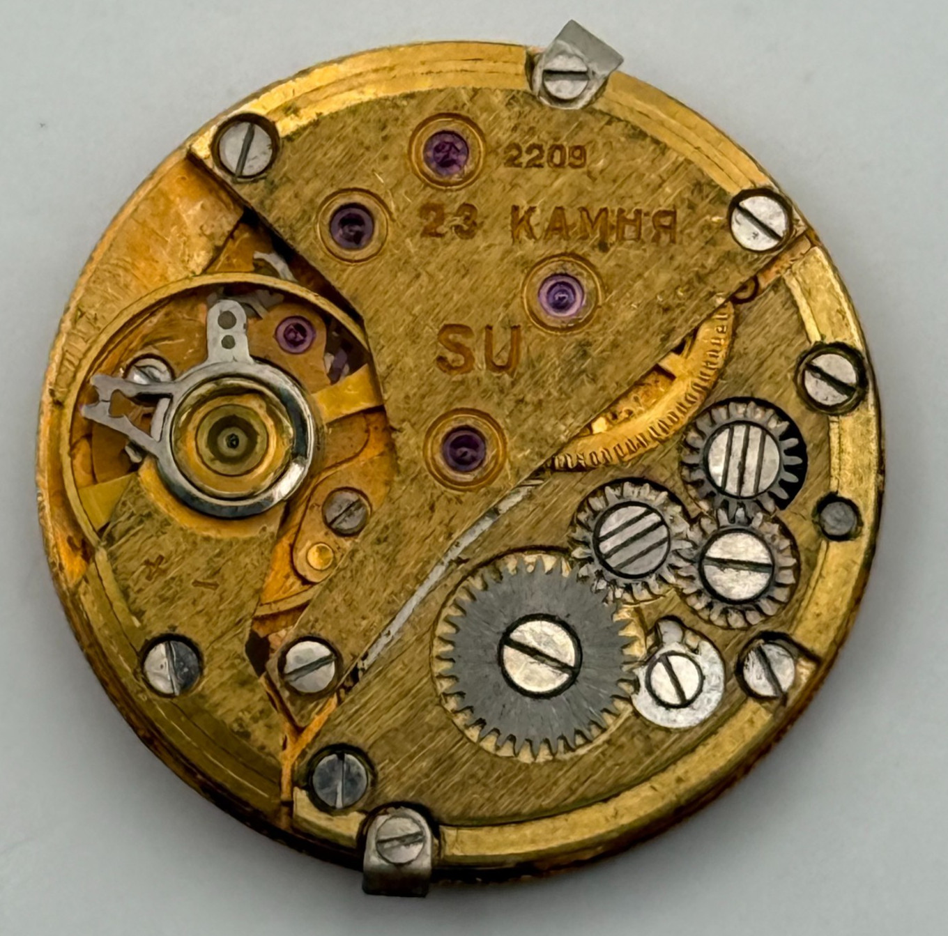 Luch 2209 Watch Movement Soviet Ultra Thin 23 Kamhr Manual Vintage Parts 22.6mm