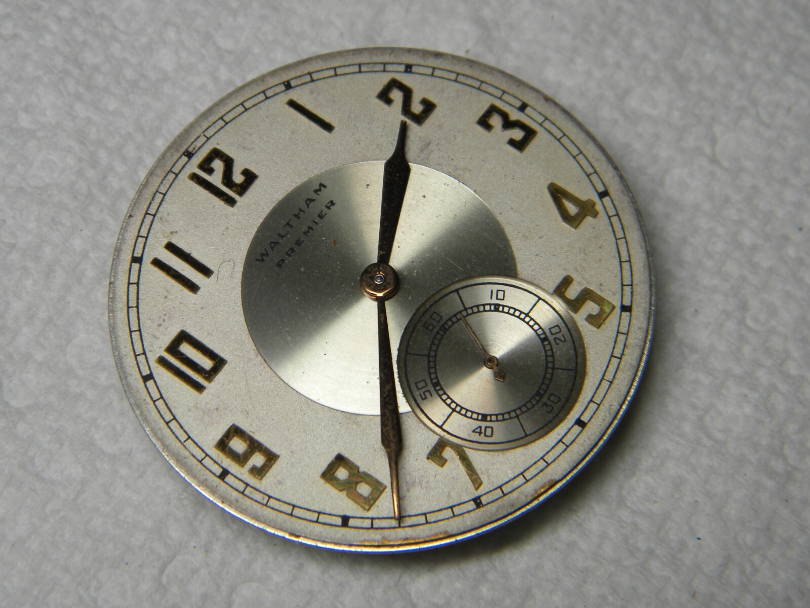 Pair Waltham Premier Colonial 17J 12S Pocket Watch Movements to Repair or Parts