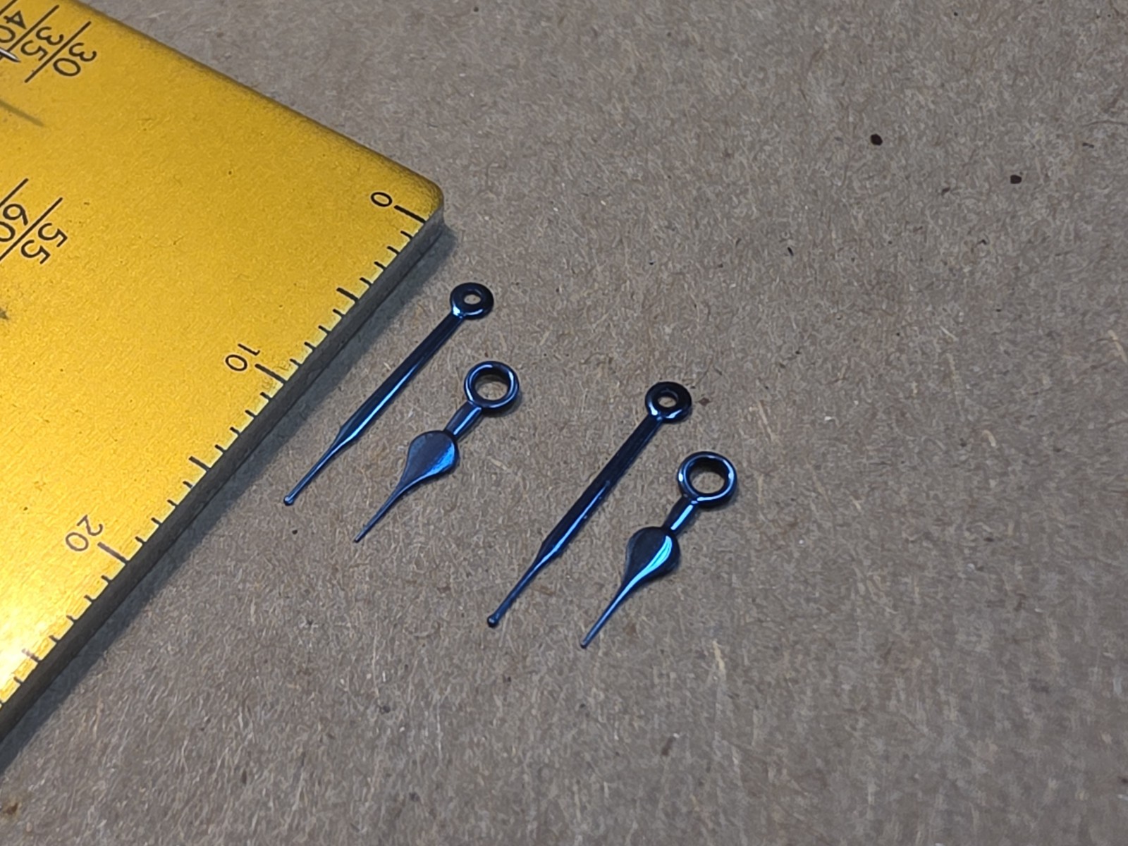 2 Sets Of Factory NOS Waltham 3/0-6/0 Heavy Blue Spade Hour/Minute Hands-135/75