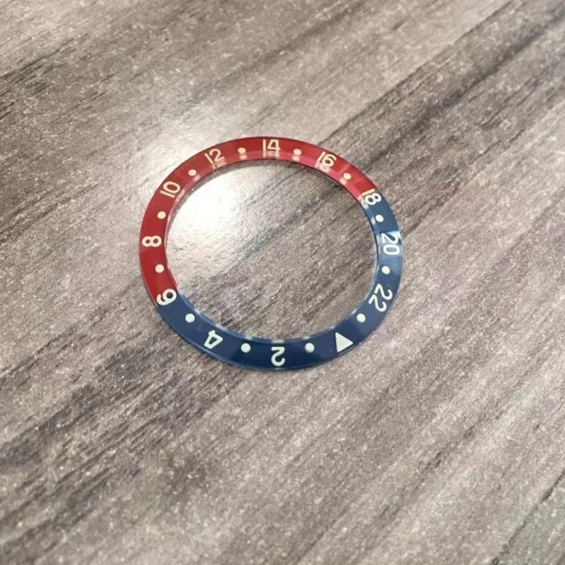 Black Red Bakelite Bezel Insert Fits Rolex GMT Master 6542 Watch