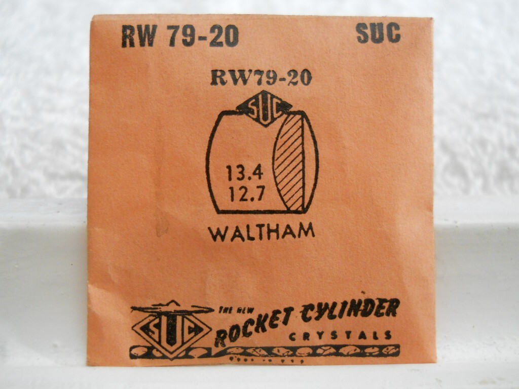 SUC RW79-20 Watch Crystal Fit Waltham Phoebe – 13.4 x 12.7 mm Replacement Repair